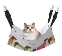 InOmak Dachshund Red Coat Dog Breed Pet Pattern Sweater,Cat Hanging Hammock Soft Double Sided Hanging Bed for Small Dogs Pet,M