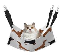 InOmak Dachshund Weiner Pet Dogs Printed,Cat Hanging Hammock Soft Double Sided Hanging Bed for Small Dogs Pet,M
