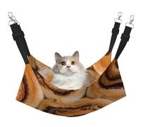 InOmak Delicious Cinnamon Rolls Bread Pattern,Cat Hanging Hammock Soft Double Sided Hanging Bed for Small Dogs Pet,M