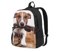 InOmak Dogs Jack Russell Terrier Animals, Backpack With Pockets Casual Daypack Water Resistant School Bag for Travelling, Hiking, or Camping