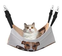 InOmak Dogs Jack Russell Terrier Animals,Cat Hanging Hammock Soft Double Sided Hanging Bed for Small Dogs Pet,M