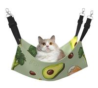 InOmak Doodle Broccoli Cheese Avocado,Cat Hanging Hammock Soft Double Sided Hanging Bed for Small Dogs Pet,M