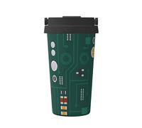 InOmak Electronic Circuit with Diodes,500ml Coffee Mug Insulated Stainless Steel Water Bottle Portable Coffee Cup