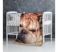 InOmak English Bulldog,Soft Blanket Warm Anti-Pilling Flannel Plush Throw Blanket 76 X 127 cm