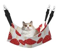 InOmak Fly Agaric Red Mushrooms,Cat Hanging Hammock Soft Double Sided Hanging Bed for Small Dogs Pet,M