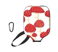 InOmak Fly Agaric Red Mushrooms Pattern, Sport Pickleball Paddle Cover, Pickleball Paddle Case Fits Most Standard Paddle Shapes and Sizes