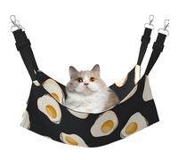 InOmak Food Fried Eggs Dark,Cat Hanging Hammock Soft Double Sided Hanging Bed for Small Dogs Pet,M