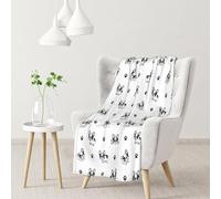 InOmak French Bulldog Paw,Soft Blanket Warm Anti-Pilling Flannel Plush Throw Blanket 76 X 102 cm