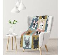 InOmak French Bulldog,Soft Blanket Warm Anti-Pilling Flannel Plush Throw Blanket 76 X 102 cm