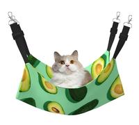 InOmak Fresh Green Avocado Fitness People Exercise,Cat Hanging Hammock Soft Double Sided Hanging Bed for Small Dogs Pet,M
