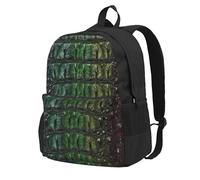 InOmak Freshwater Crocodile Bone Skin Animal, Backpack With Pockets Casual Daypack Water Resistant School Bag for Travelling, Hiking, or Camping