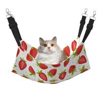 InOmak Fruits Strawberries Strawberry Pattern,Cat Hanging Hammock Soft Double Sided Hanging Bed for Small Dogs Pet,M