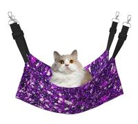 InOmak Glitter Sparkles Shimmer Printing,Cat Hanging Hammock Soft Double Sided Hanging Bed for Small Dogs Pet,M