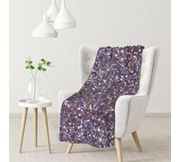 InOmak Glitter Sparkles Shimmer,Soft Blanket Warm Anti-Pilling Flannel Plush Throw Blanket 76 X 102 cm
