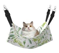 InOmak Green Watercolor Olive Branch Pattern,Cat Hanging Hammock Soft Double Sided Hanging Bed for Small Dogs Pet,L