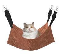 InOmak Hammered Copper Look,Cat Hanging Hammock Soft Double Sided Hanging Bed for Small Dogs Pet,L