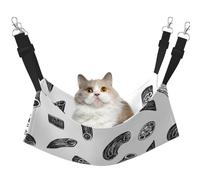 InOmak Hand Drawn Pasta,Cat Hanging Hammock Soft Double Sided Hanging Bed for Small Dogs Pet,L