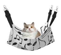 InOmak Hand Sketch Musical Notes,Cat Hanging Hammock Soft Double Sided Hanging Bed for Small Dogs Pet,L