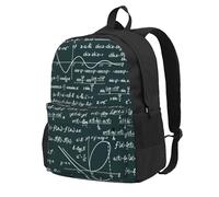 InOmak Handwritten Math Formulas Pattern, Backpack With Pockets Casual Daypack Water Resistant School Bag for Travelling, Hiking, or Camping