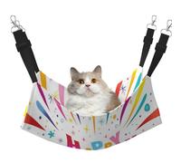InOmak Happy Birthday,Cat Hanging Hammock Soft Double Sided Hanging Bed for Small Dogs Pet,M