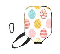 InOmak Happy Easter Colorful Easter Eggs, Sport Pickleball Paddle Cover, Pickleball Paddle Case Fits Most Standard Paddle Shapes and Sizes