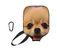 InOmak Happy Short-Haired Pomeranian Printed, Sport Pickleball Paddle Cover, Pickleball Paddle Case Fits Most Standard Paddle Shapes and Sizes