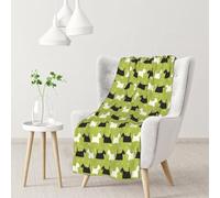 InOmak Hund Silhouette Scottie Westie Tier,Soft Blanket Warm Anti-Pilling Flannel Plush Throw Blanket 76 X 102 cm
