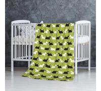 InOmak Hund Silhouette Scottie Westie Tier,Soft Blanket Warm Anti-Pilling Flannel Plush Throw Blanket 76 X 127 cm