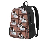 InOmak Jack Russel Terrier Dog, Backpack With Pockets Casual Daypack Water Resistant School Bag for Travelling, Hiking, or Camping