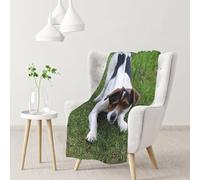 InOmak Jack Russell Dog,Soft Blanket Warm Anti-Pilling Flannel Plush Throw Blanket 76 X 102 cm