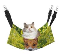 InOmak Jack Russell Flower Meadow,Cat Hanging Hammock Soft Double Sided Hanging Bed for Small Dogs Pet,M