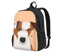 InOmak Jack Russell Terrier Dog, Backpack With Pockets Casual Daypack Water Resistant School Bag for Travelling, Hiking, or Camping