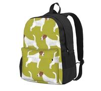 InOmak Jack Russell Terrier Print, Backpack With Pockets Casual Daypack Water Resistant School Bag for Travelling, Hiking, or Camping