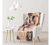 InOmak Kiss English Bulldog Puppies,Soft Blanket Warm Anti-Pilling Flannel Plush Throw Blanket 76 X 102 cm