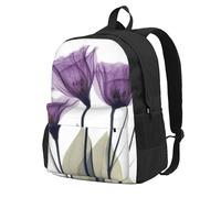 InOmak Lavender Purple Hope Flowers, Backpack With Pockets Casual Daypack Water Resistant School Bag for Travelling, Hiking, or Camping