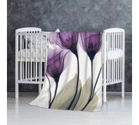 InOmak Lavender Purple Hope Flowers,Soft Blanket Warm Anti-Pilling Flannel Plush Throw Blanket 76 X 127 cm