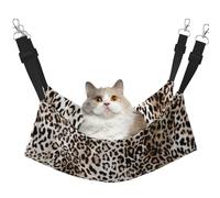 InOmak Leopard Design Pattern,Cat Hanging Hammock Soft Double Sided Hanging Bed for Small Dogs Pet,L