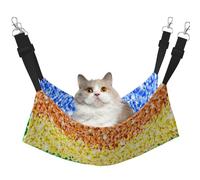 InOmak Lgbt Sparkle Glitter Pride Flag,Cat Hanging Hammock Soft Double Sided Hanging Bed for Small Dogs Pet,M