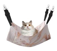 InOmak Liquid Abstract Marble With Rose Gold Glitter Splatter Texture,Cat Hanging Hammock Soft Double Sided Hanging Bed for Small Dogs Pet,M