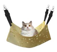 InOmak Lots Of Stars Gold Seamless,Cat Hanging Hammock Soft Double Sided Hanging Bed for Small Dogs Pet,M