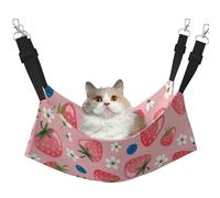 InOmak Lovely Pink Strawberry,Cat Hanging Hammock Soft Double Sided Hanging Bed for Small Dogs Pet,M