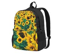 InOmak Many Beautiful Sunflowers, Backpack With Pockets Casual Daypack Water Resistant School Bag for Travelling, Hiking, or Camping