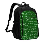 InOmak Math Equations Formulas, Travel Backpack Casual School Bags Laptop Rucksack With USB Charging Port For Men Women