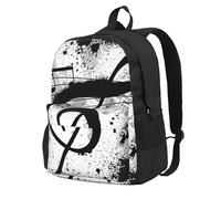 InOmak Music Notes, Backpack With Pockets Casual Daypack Water Resistant School Bag for Travelling, Hiking, or Camping