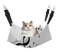 InOmak Music Symbol Printed,Cat Hanging Hammock Soft Double Sided Hanging Bed for Small Dogs Pet,L