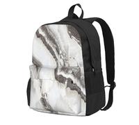 InOmak Natural Granite Marble, Backpack With Pockets Casual Daypack Water Resistant School Bag for Travelling, Hiking, or Camping