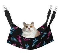 InOmak Neon Question Mark Seamless,Cat Hanging Hammock Soft Double Sided Hanging Bed for Small Dogs Pet,M