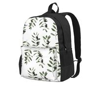 InOmak Olive Branch Watercolor Style Nature, Backpack With Pockets Casual Daypack Water Resistant School Bag for Travelling, Hiking, or Camping