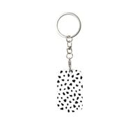 InOmak Painterly Dalmatian Animal Print, Rectangular Metal Keychain, Metal Keychains Keyring Key Chain Ring Holder Organizer 1 pc