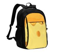 InOmak Pasta Cheese Food Pattern, Travel Backpack Casual School Bags Laptop Rucksack With USB Charging Port For Men Women